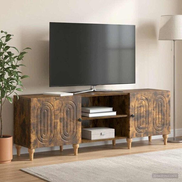 TV szekrény 150 x 31 x 50 cm Füstös Tölgy Szerelt Fa
