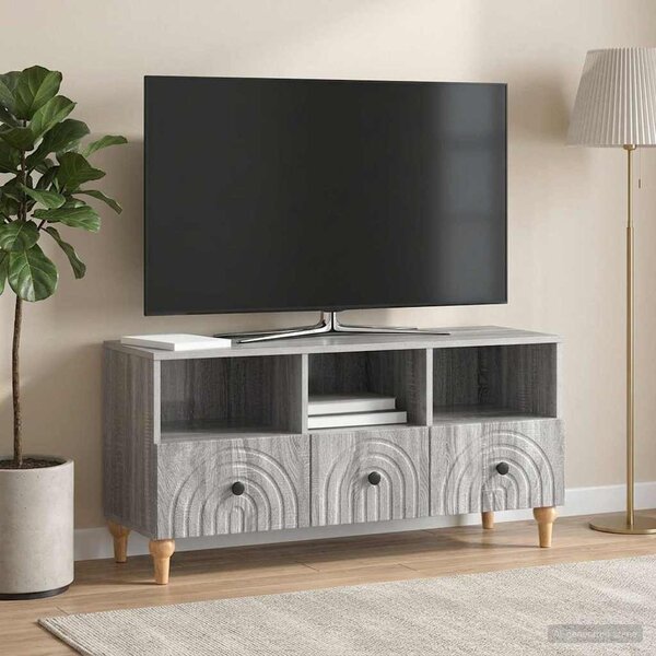 TV szekrény 102 x 34,5 x 50 cm Szürke Sonoma Mérnöki fa