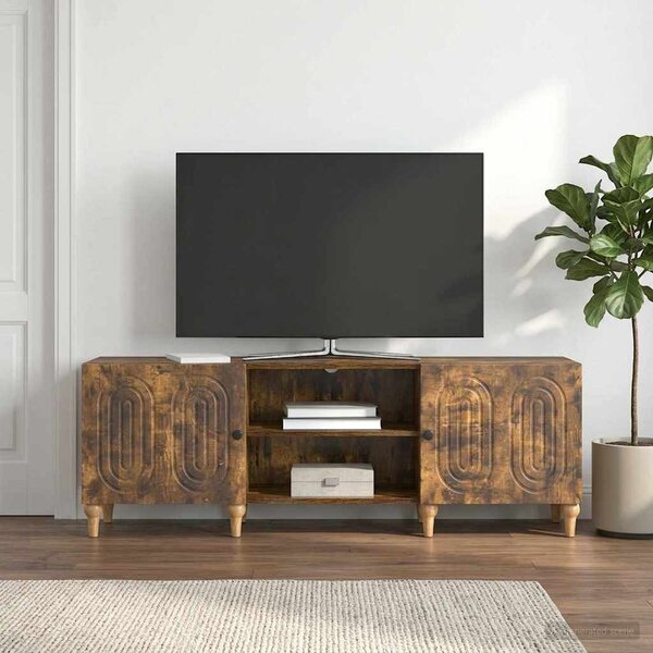 TV szekrény 150 x 31 x 50 cm Füstös Tölgy Szerelt Fa