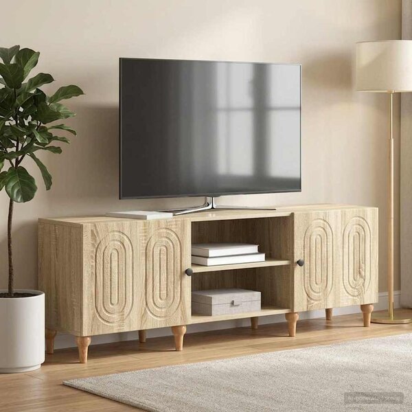 TV szekrény 150 x 31 x 50 cm Sonoma Tölgy Szerelt Fa