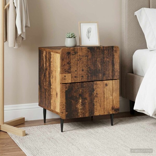 Éjjeliszekrény 2 db Antik Fa 43 x 34,5 x 49,5 cm Szerelt Fa