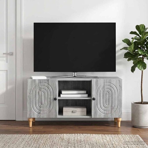 TV szekrény 102 x 34,5 x 50 cm Szürke Sonoma Szerelt Fa