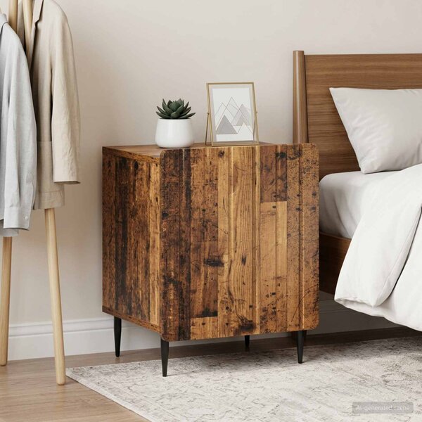 Éjjeliszekrény 2 db Antik Fa 43 x 34,5 x 52 cm Szerelt Fa
