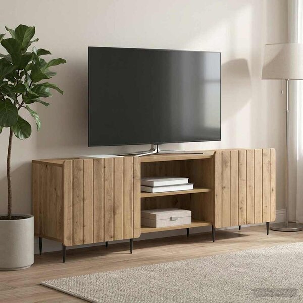 TV szekrény 150 x 31 x 52 cm Kézműves Tölgy Szerelt Fa