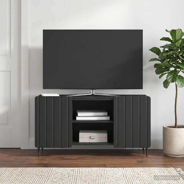 TV szekrény 102 x 34,5 x 52 cm Fekete Szerelt Fa