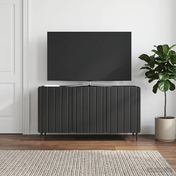 TV szekrény 99 x 34,5 x 52 cm Fekete Szerelt Fa
