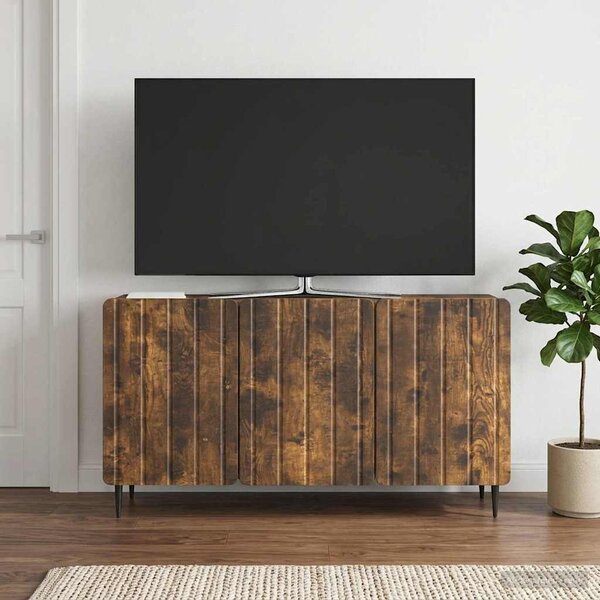 TV szekrény 99 x 34,5 x 52 cm Füstös Tölgy Szerelt Fa