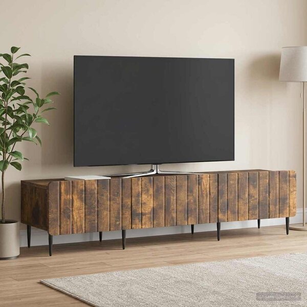 TV szekrény fiókkal Füstös Tölgy 147 x 34,5 x 32 cm Szerelt Fa