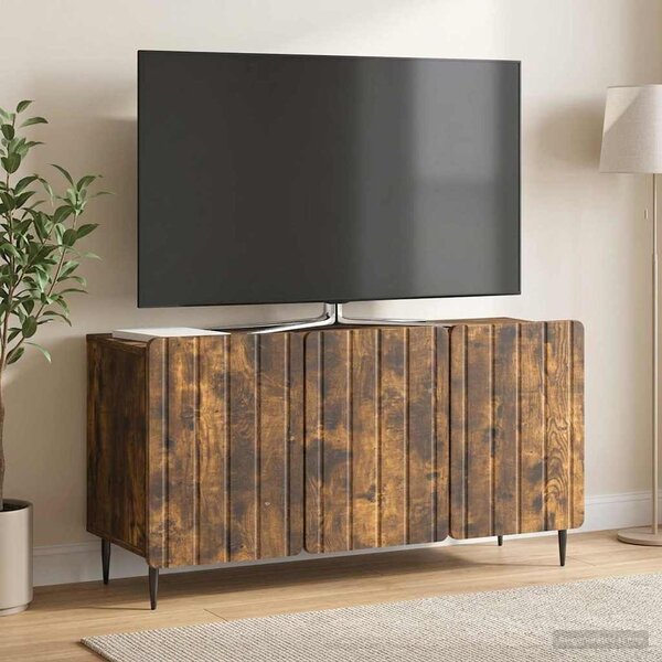 TV szekrény 99 x 34,5 x 52 cm Füstös Tölgy Szerelt Fa