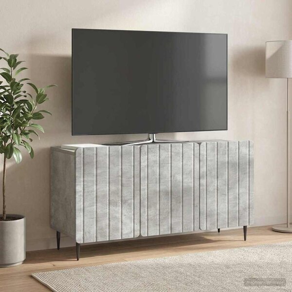 TV szekrény 99 x 34,5 x 52 cm Betonszürke Szerelt Fa