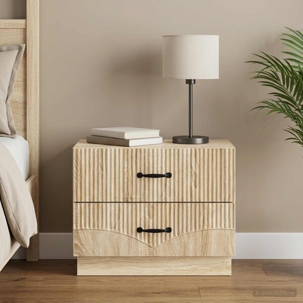Éjjeliszekrény Sonoma Tölgy 62 x 34,5 x 44,5 cm Szerelt Fa