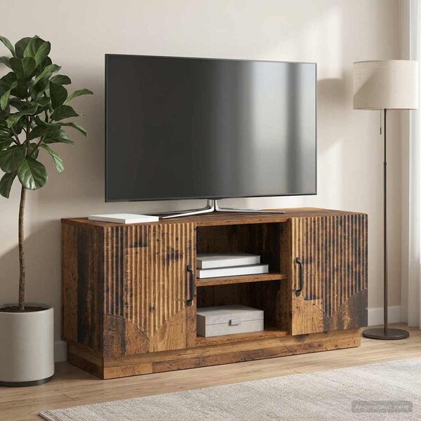 TV szekrény 102 x 34,5 x 47 cm Antik Fa Szerelt Fa
