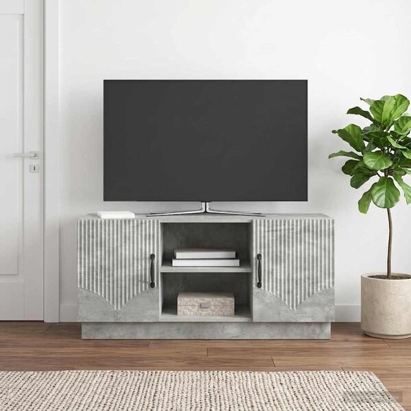 TV szekrény 102 x 34,5 x 47 cm Betonszürke Szerelt Fa