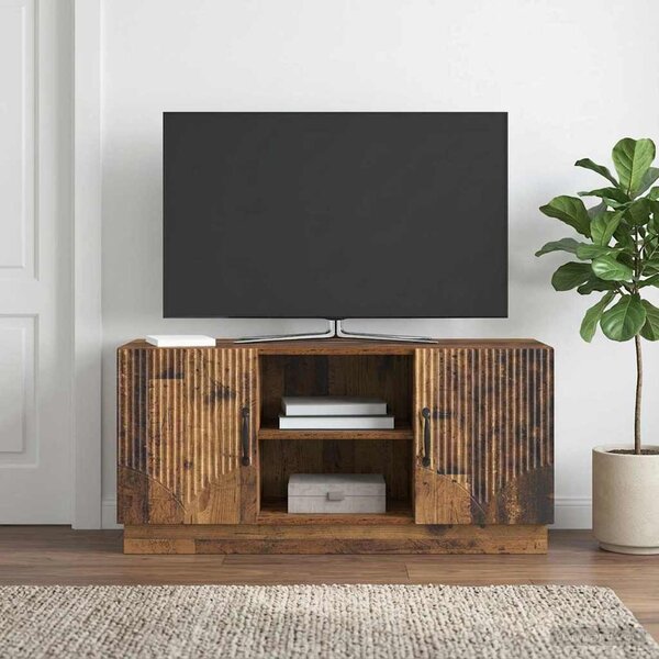 TV szekrény 102 x 34,5 x 47 cm Antik Fa Szerelt Fa
