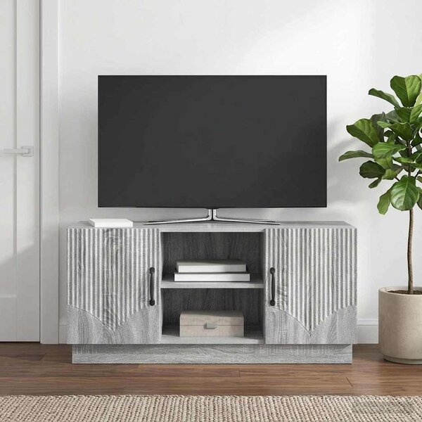 TV szekrény 102 x 34,5 x 47 cm Szürke Sonoma Szerelt Fa