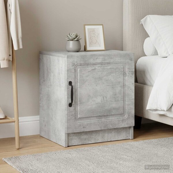 Éjjeliszekrény 2 db Betonszürke 43 x 34,5 x 47 cm Szerelt Fa