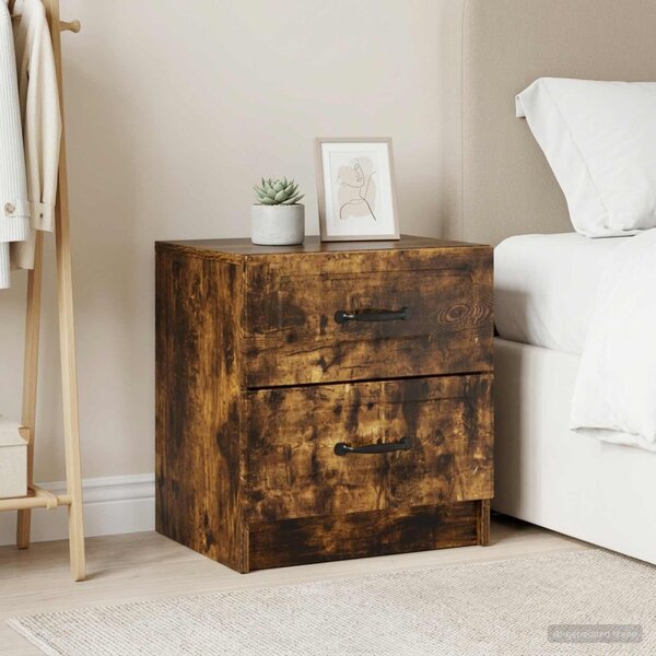 Éjjeliszekrény 2 db Füstös Tölgy 43 x 34,5 x 44,5 cm Szerelt Fa