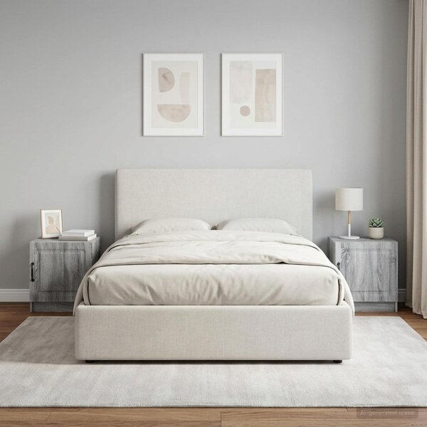 Éjjeliszekrény 2 db Szürke Sonoma 43 x 34,5 x 47 cm Szerelt Fa