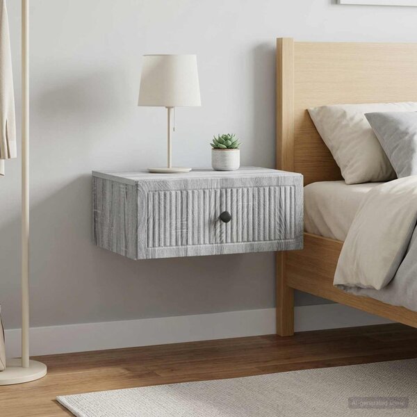 Éjjeliszekrény 2 db Szürke Sonoma 49 x 34,5 x 20 cm Szerelt Fa
