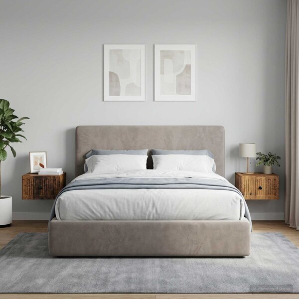 Fali éjjeli szekrény 2 db Antik Fa 33 x 34,5 x 20 cm Szerelt Fa