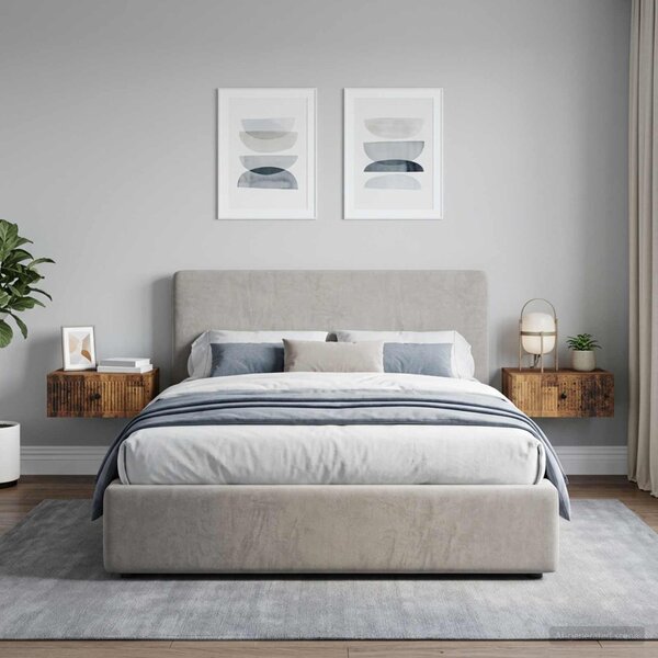Éjjeliszekrény 2 db Antik Fa 49 x 34,5 x 20 cm Szerelt Fa