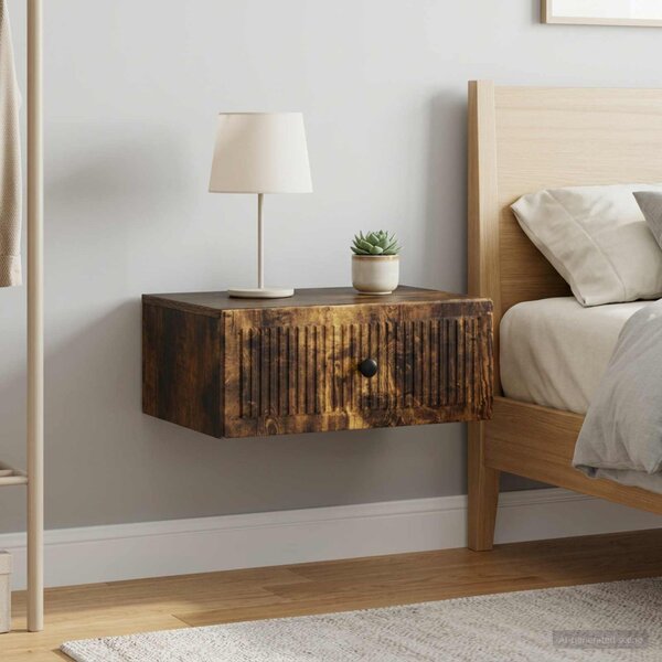 Éjjeliszekrény 2 db Füstös Tölgy 49 x 34,5 x 20 cm Szerelt Fa