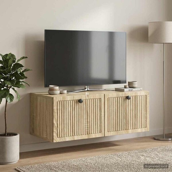 Fali TV szekrény Sonoma Tölgy 78,5 x 41 x 30 cm Szerelt Fa