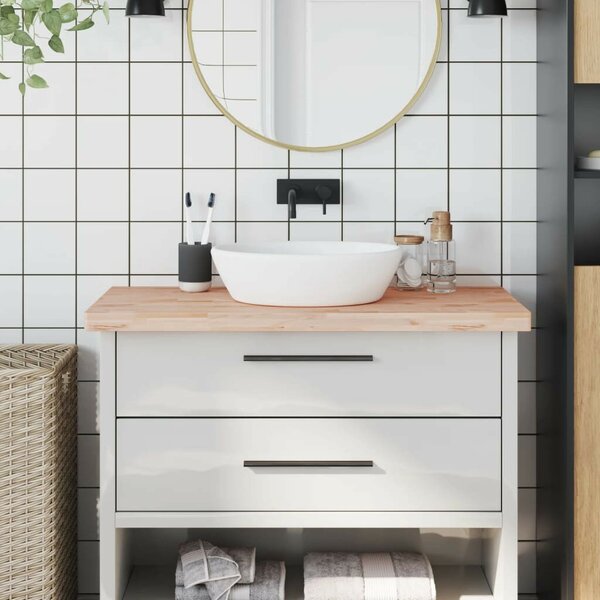 VidaXL tömör bükkfa fürdőszobai pult 100 x 50 x 4 cm