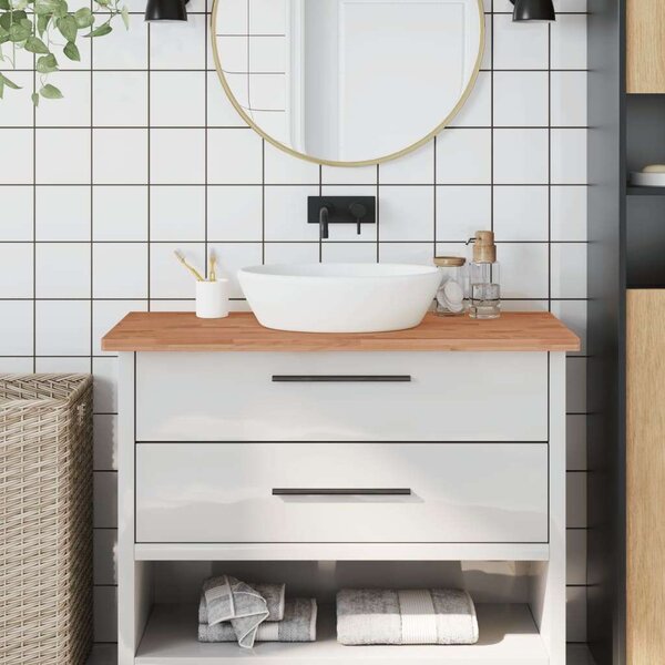 VidaXL tömör bükkfa fürdőszobai pult 100 x 60 x 2,5 cm