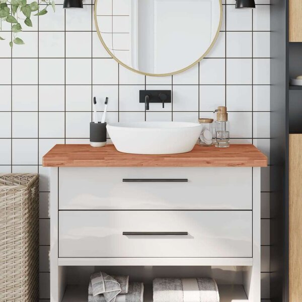 VidaXL tömör bükkfa fürdőszobai pult 100 x 50 x 4 cm