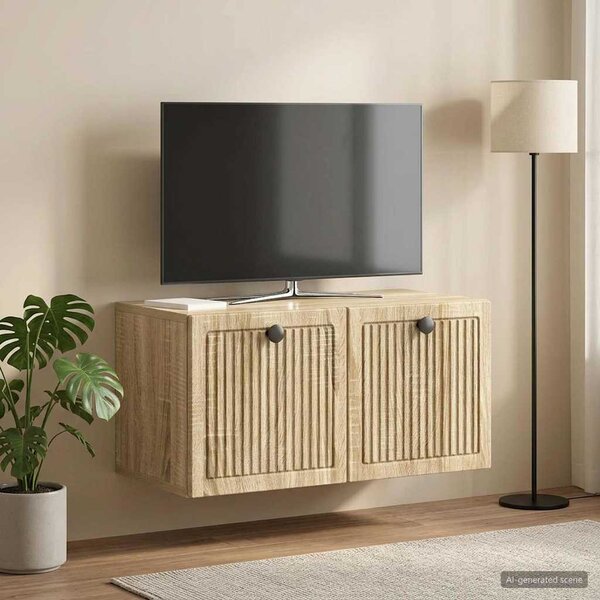 Fali TV szekrény 59,5 x 31 x 30 cm Sonoma Tölgy