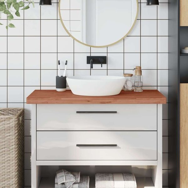 VidaXL tömör bükkfa fürdőszobai pult 100 x 60 x 4 cm