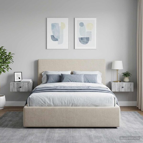 Fali éjjeli szekrény 2 db Szürke Sonoma 49 x 34,5 x 20 cm