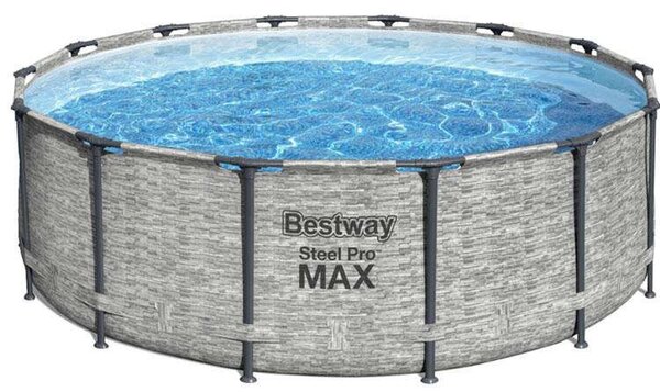 Bestway Ipanema 427x122cm Fémvázas medence létrával, medencefedéllel, vízforgatóval (FFA 511) - szürke