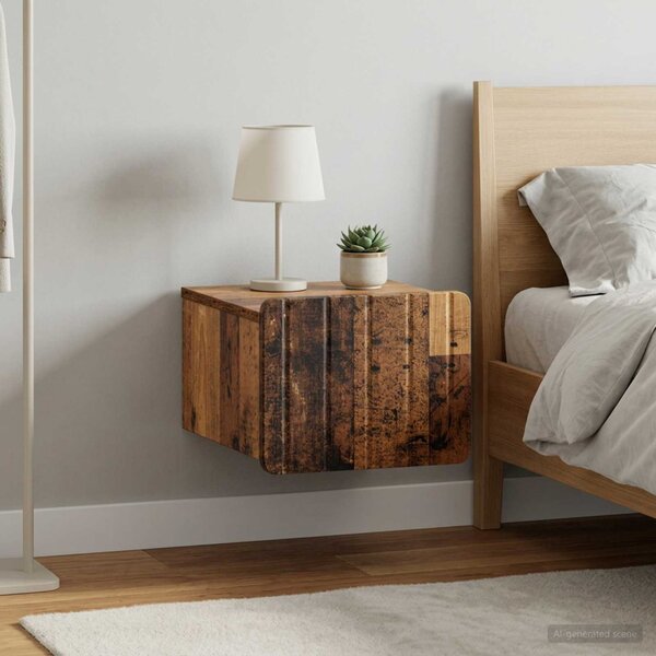 Fali éjjeli szekrény 2 db Antik Fa 33 x 34,5 x 24 cm Szerelt Fa