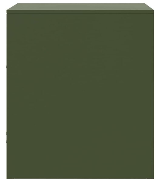 VidaXL Acél Éjjeliszekrény - Olívazöld - 2 db - 34,5x39x44 cm