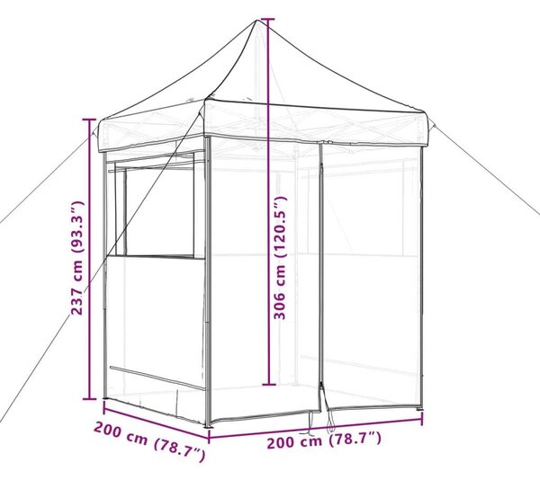 VidaXL Pop-up Rendezvénysátor - Bézs - 2x2m