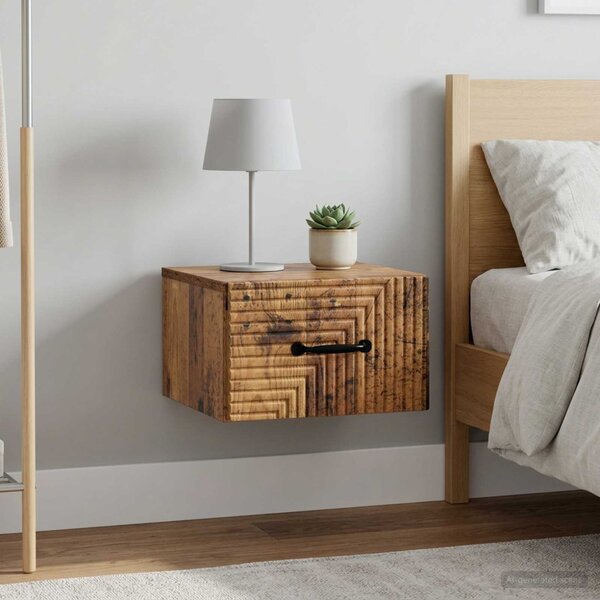Fali éjjeli szekrény 2 db Antik Fa 34,5 x 33 x 20 cm Szerelt Fa