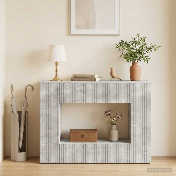 Konzolasztal Beton Szürke 101 x 29 x 74 cm Mérnöki fa