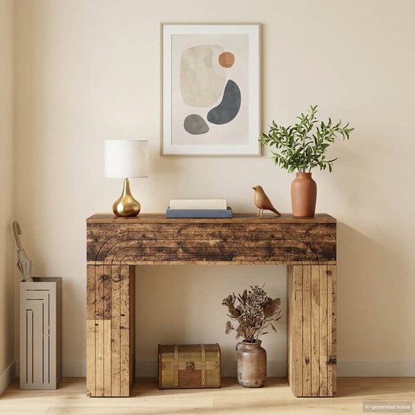 Dohányzóasztal Antik Fa 102 x 35 x 75 cm Szerelt Fa