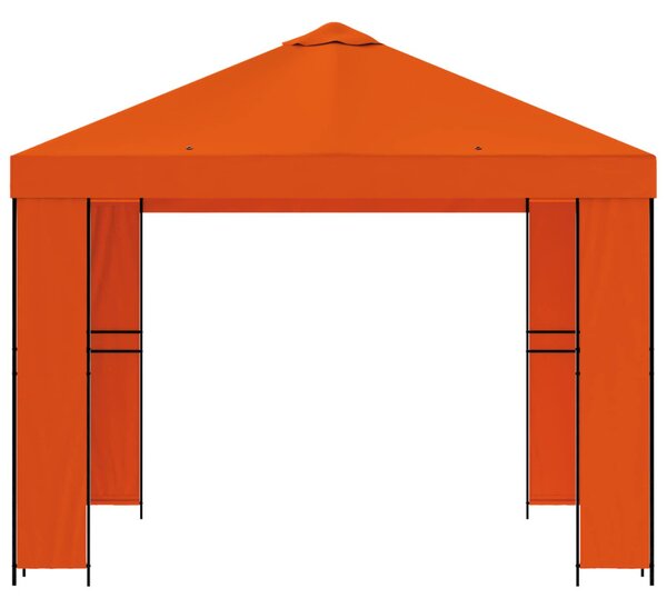 Pavilon 3 x 3 m Narancssárga Poliészter és acél 190 gsm