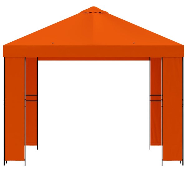 Pavilon 3 x 3 m Narancssárga Poliészter és acél 190 gsm