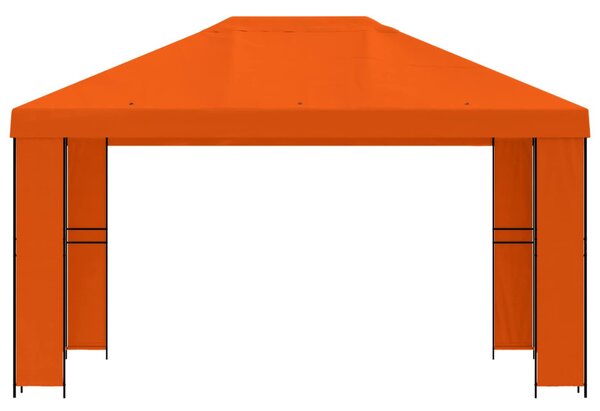 Pavilon 4 × 3 m Narancssárga Poliészter és acél 190 gsm