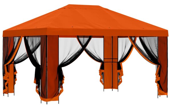 Kerti pavilon oldalfalakkal 4 x 3 m Narancssárga