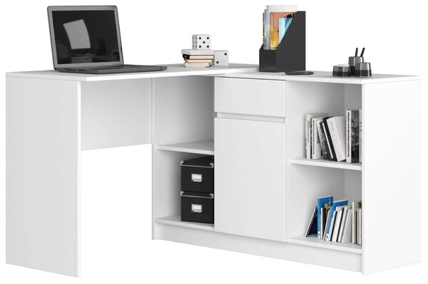 Akord - B-17 Komód 120 cm, 1 Fiókos, 1 Ajtós, Matt Fehér, Laminált Csomagolóanyagból, CLP Bútorcsalád, Összeszerelhető, Modern Stílus