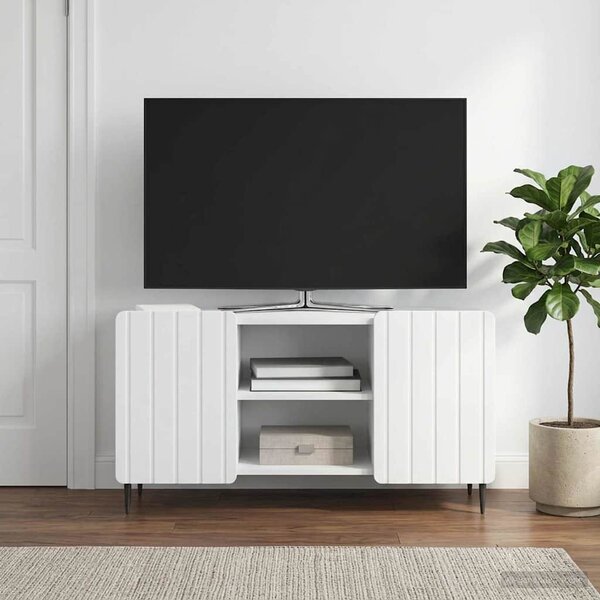 TV szekrény Fehér 102 x 34,5 x 52 cm Szerelt Fa