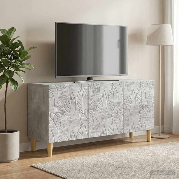 TV szekrény 99 x 34,5 x 50 cm Betonszürke Szerelt Fa