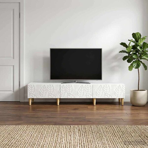 TV szekrény 147 x 34,5 x 30 cm Fehér Szerelt Fa