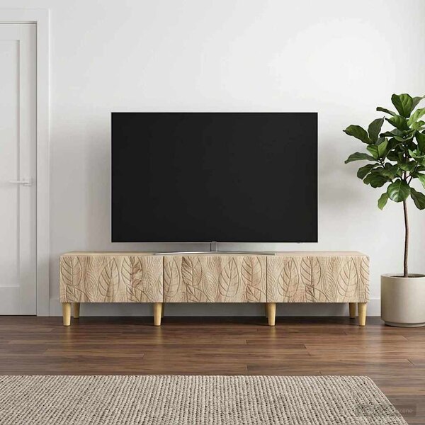 TV szekrény 147 x 34,5 x 30 cm Sonoma Tölgy Szerelt Fa