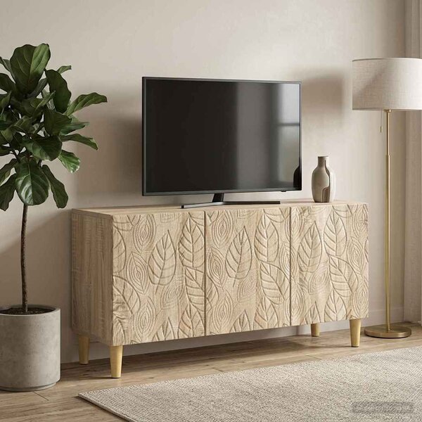 TV szekrény 99 x 34,5 x 50 cm Sonoma Tölgy Szerelt Fa